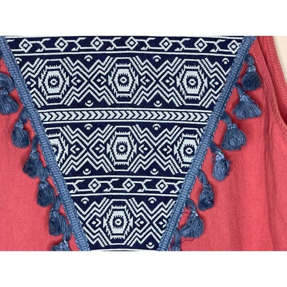 THML‎ Women's Tank Top Size Small Aztec Tassels Coastal Cowgirl Casual - Picture 4 of 9